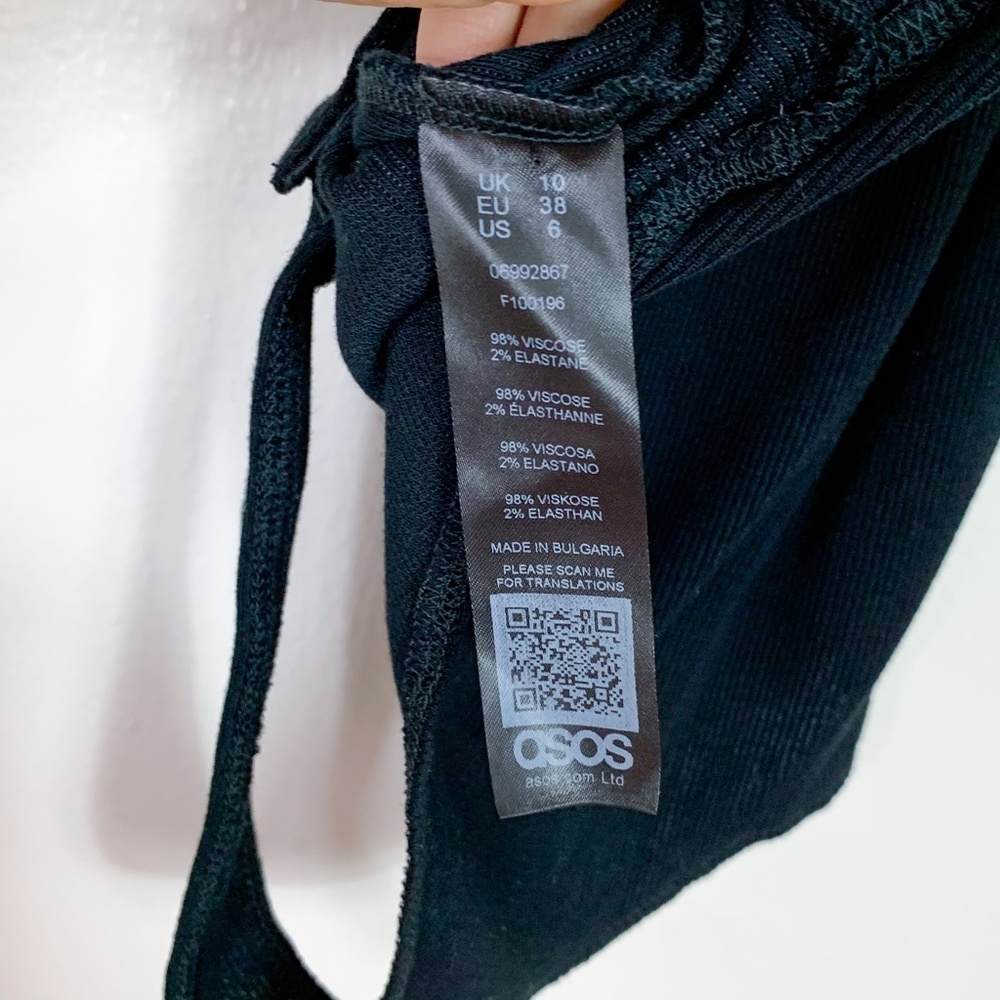 ASOS Black High Neck Sleeveless Bodysuit - Picture 6 of 6